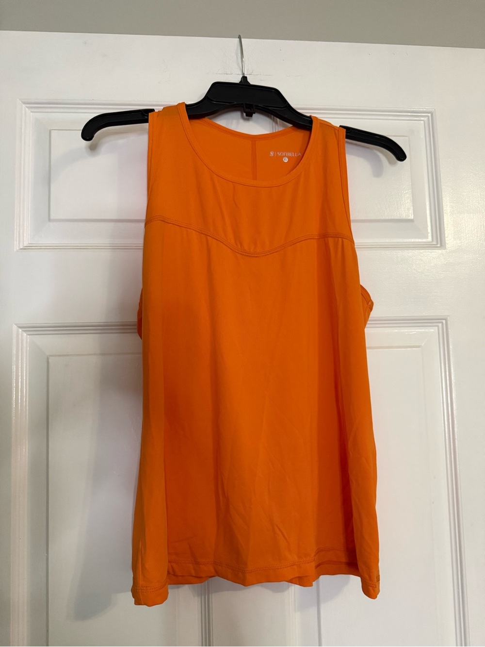 Sofibell Orange Sleeveless Performance Tank Top
